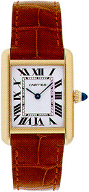 Cartier Tank Louis Paris WA1002A7 Diamond 18K Yellow Gold Ladies Watch