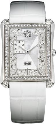 Piaget Emperador Coussin Silver Dial Black Leather Automatic Men's Watch  GOA32016 G0A32016 - Watches, Emperador Coussin - Jomashop